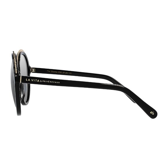 LA VITA by Prive Revaux “Gianna” Sunglasses - Black / Gold - NEW - Picture 3 of 6